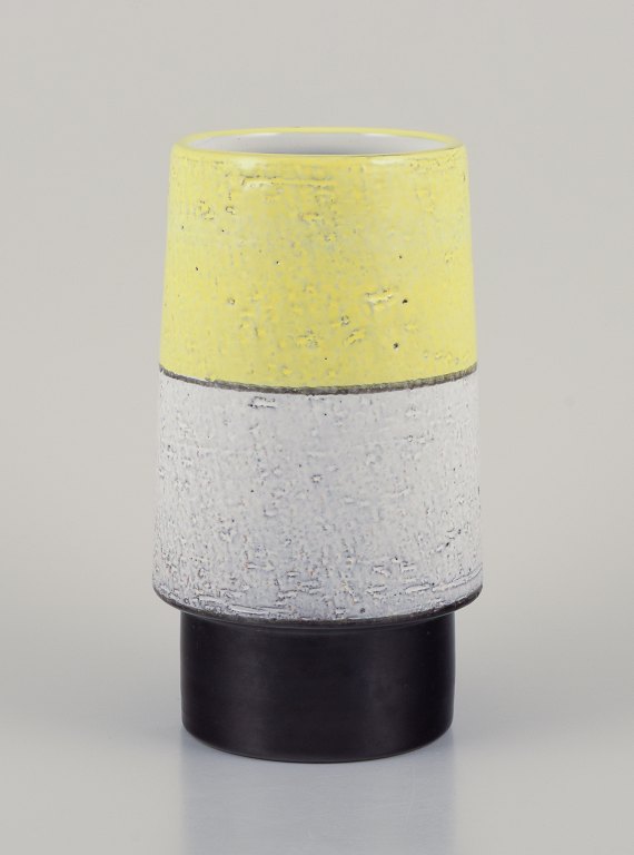 Mari Simmulson for Upsala Ekeby. Ceramic vase in modernist design.