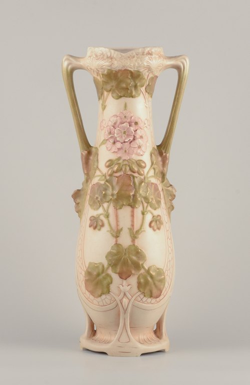 Royal Dux, Czech Republic.
Colossal Art Nouveau vase in porcelain.