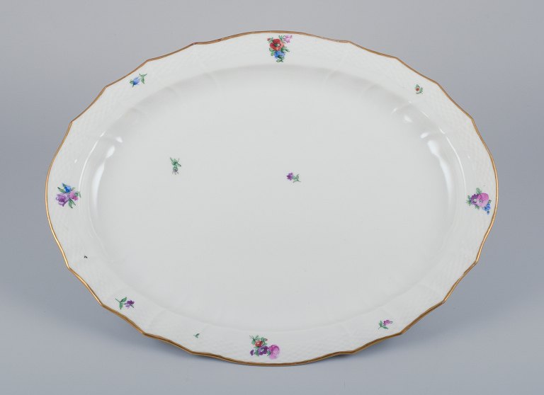 Royal Copenhagen Saxon Flower, very large oval serving platter.