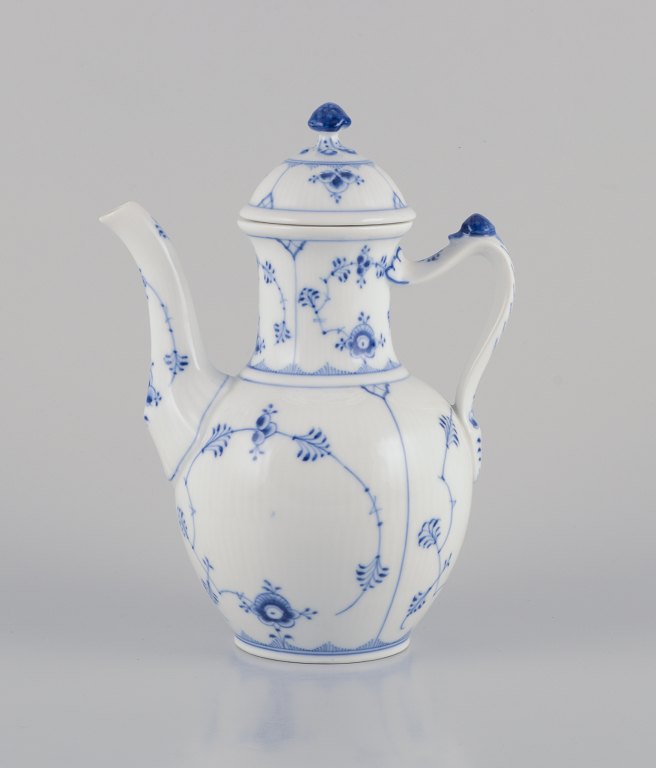 Royal Copenhagen Blue Fluted Plain hand painted coffee pot.