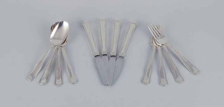 Georg Jensen "Old Danish". A four-piece lunch cutlery set in sterling silver.
