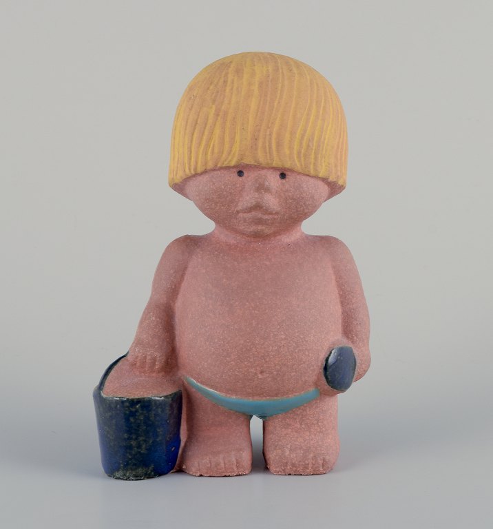 Lisa Larson for Gustavsberg. Stoneware figurine from the "Children of the World" 
series.