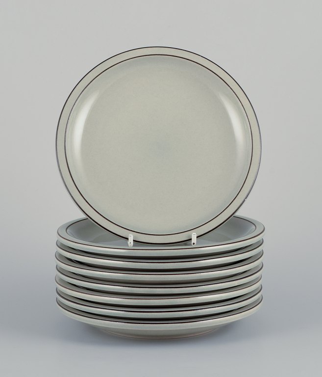 Bing & Grøndahl ”Colombia”. A set of eight plates in stoneware.