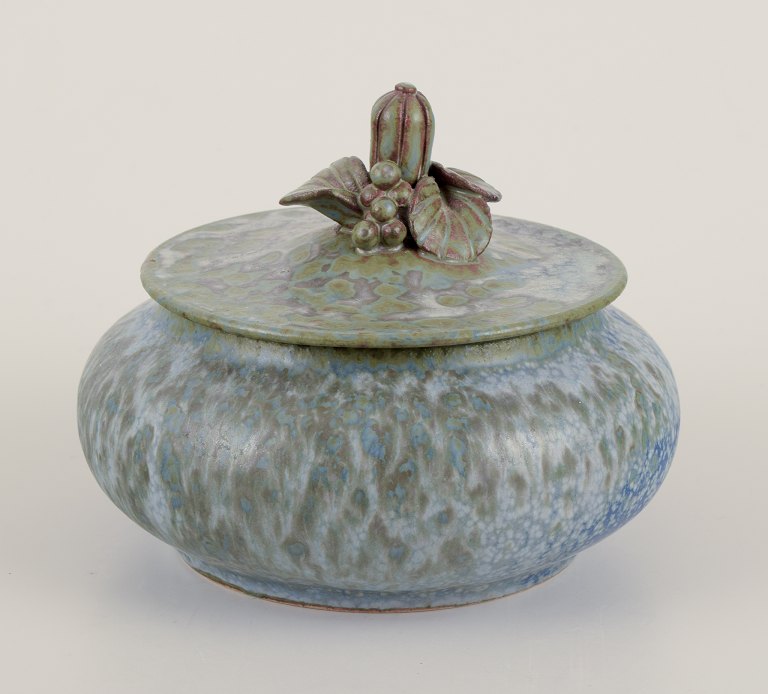 Arne Bang, Denmark. Own workshop. 
Lidded jar in ceramic.