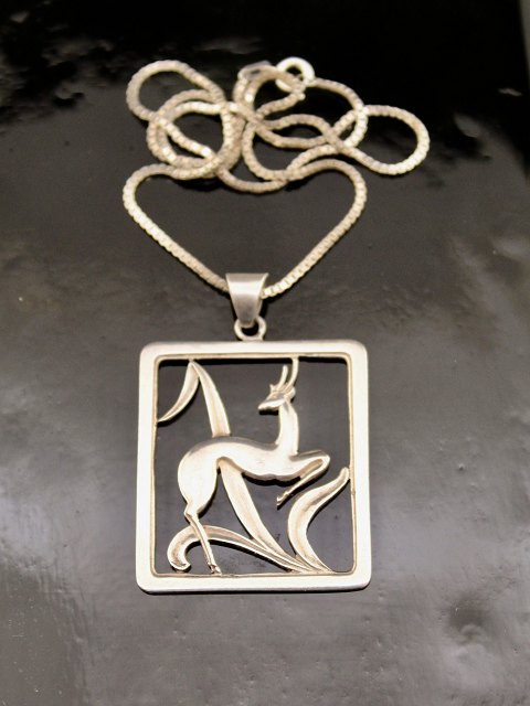 Art Deco 830 silver pendant