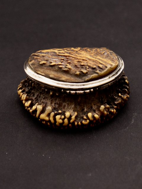 Snuff box made of deer antler