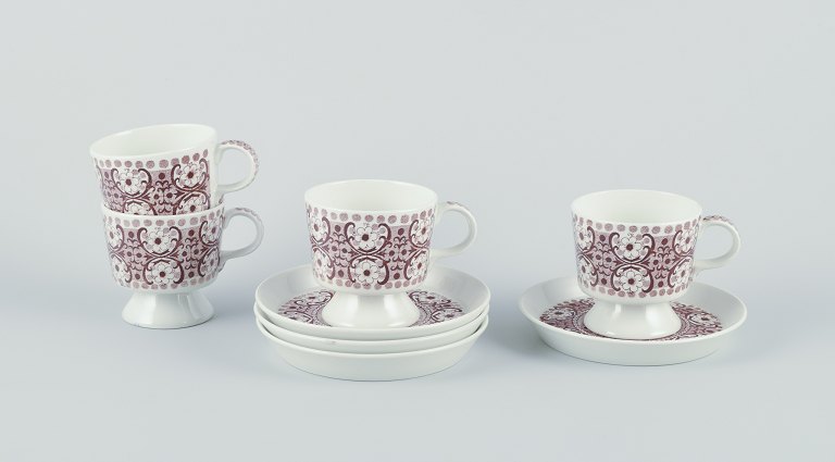 Raija Uosikkinen for Arabia, Finland
A set of four ‘Ali’ coffee cups and saucers.