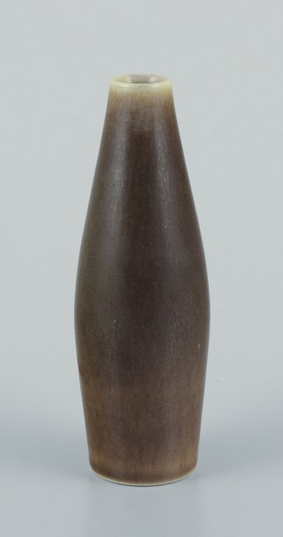 Per Linnemann-Schmidt for Palshus, Denmark. 
Slender ceramic vase with hare fur glaze.