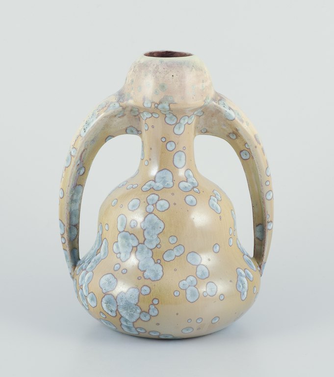 Desvres Fourmaintraux Delassus, France.
Art Nouveau ceramic vase .