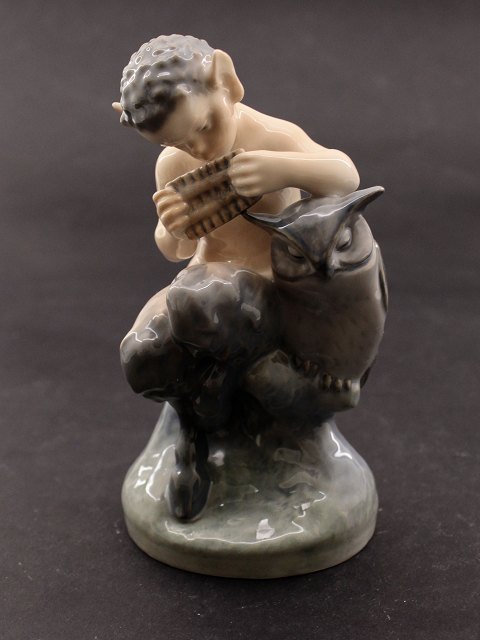 Royal Copenhagen faun with owl 2107