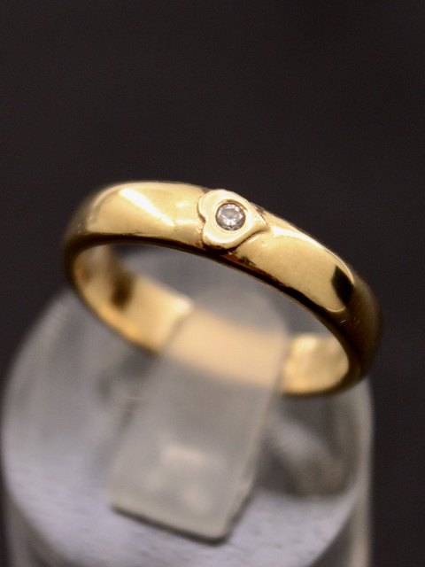 14 carat gold ring size 56 with diamond