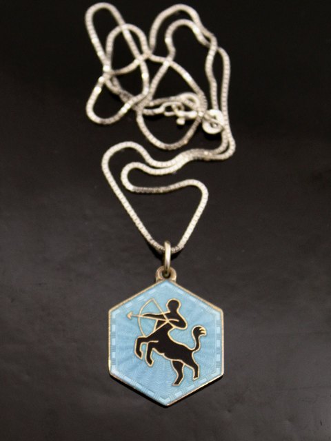 Sterling silver pendant capricorn