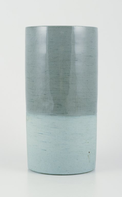 European studio ceramicist.
Unique ceramic vase, cylindrical.