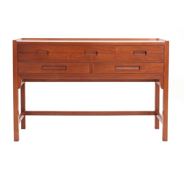 Mahogany sideboard with eight drawers by Ernst Kühn. Presented at the the 
Copenhagen Cabinetmakers
