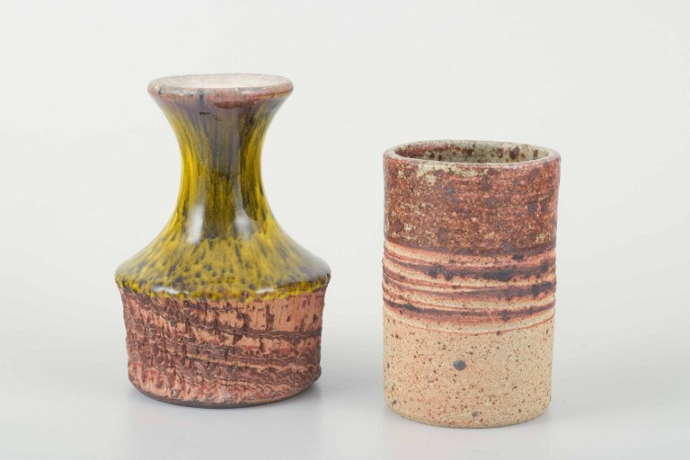 European Studio Potters
Two small stoneware vases.