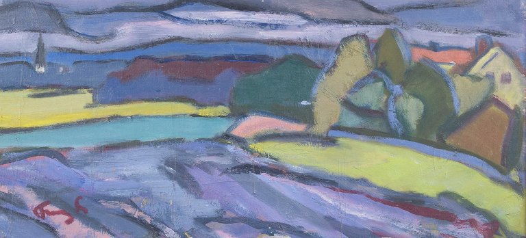 Swedish artist
Landscape
Oil on board