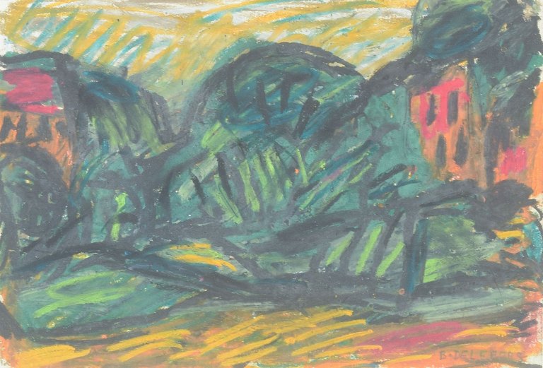 Bengt Delefors (1917–1996)
Landscape.
Gouache on paper.