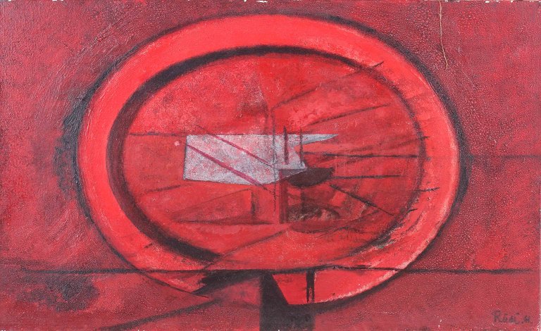 Rudi Olsen (1937–2000)
“Red composition”.
Oil on canvas.
1961.