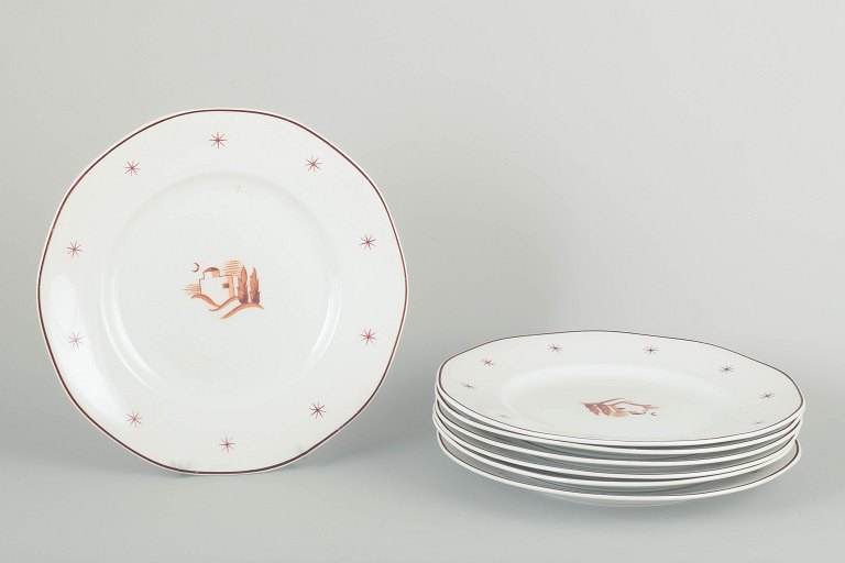 Arabia, Finland
7 middagstallerkener, model Orient.