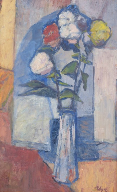 Ragnar Alyre (1894–1975)
“Roses in Vase”.
Oil on panel.