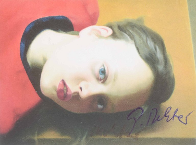 Gerhard Richter (b. 1932)
“Betty”.
Colour offset/Postcard, hand-signed.