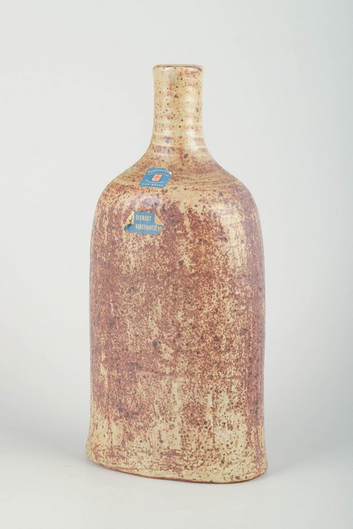 Blommenhus Keramik, Nyköping, Sweden.Bottle-shaped vase, 1960s.