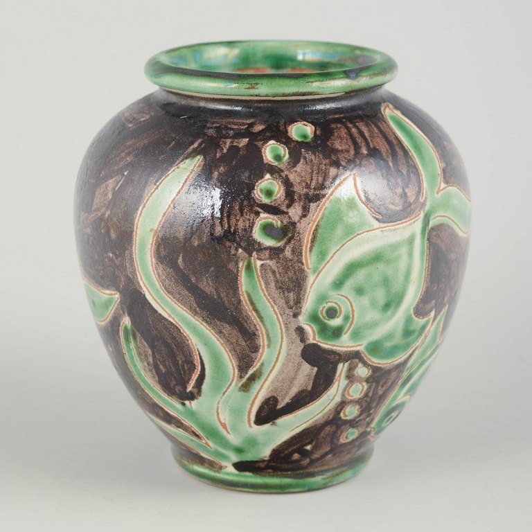 Humlebæk Keramik, Denmark.Vase, mid-20th century.