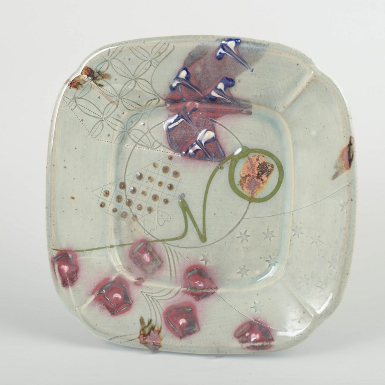 Jepson Pottery, USA.Plate/dish, mid 20th century.