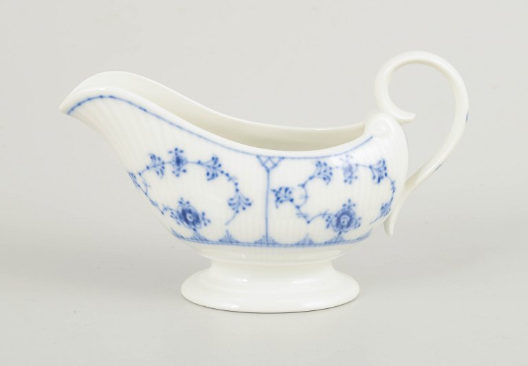 Royal Copenhagen Blue Fluted Plain small sauce boat, 1963.