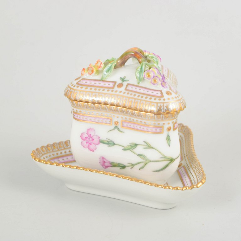 Royal Copenhagen Flora Danica Cream Cup with Saucer, 1970s