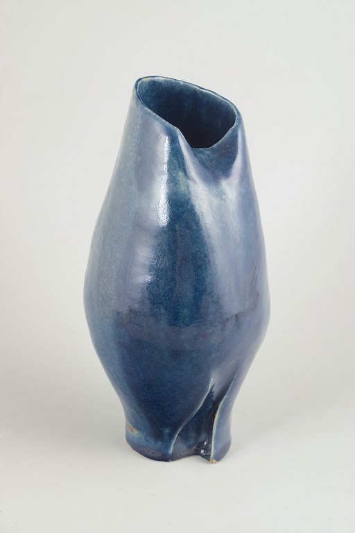 European studio ceramicist, unique vase, 1987.