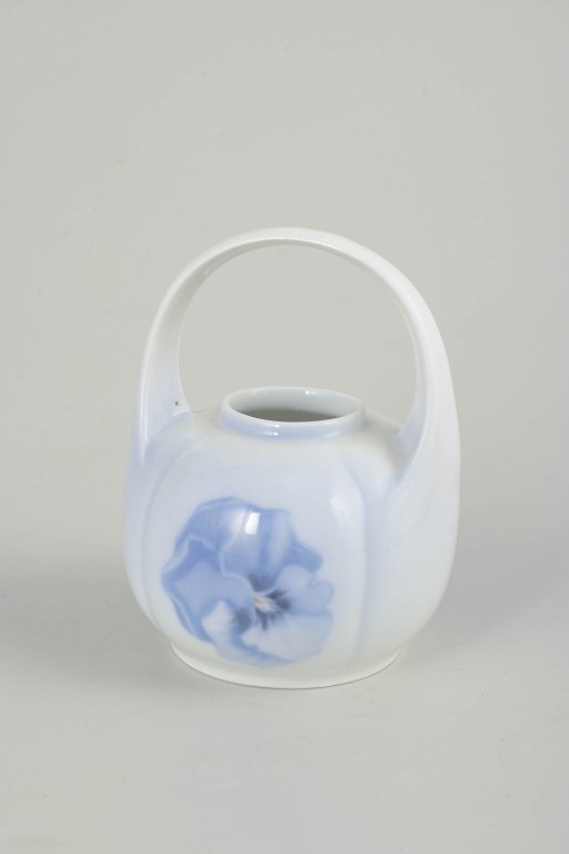 Royal Copenhagen, Art Nouveau vase with handle.