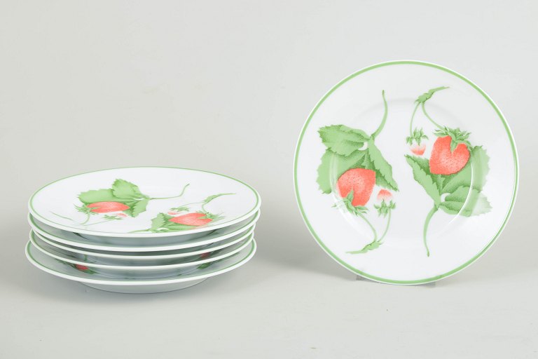 Bill Goldsmith for Limoges, Fraise, set of 6 plates.