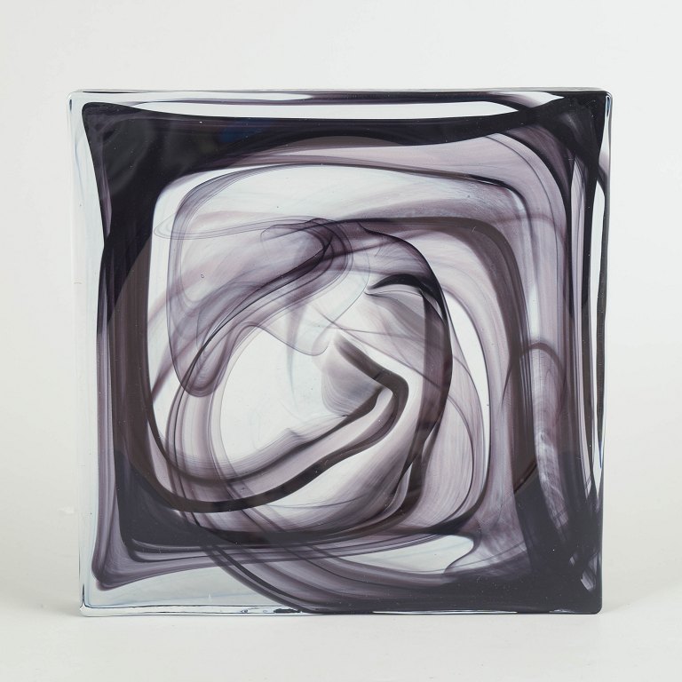 Kosta Boda, Cirrus Black, art glass object.