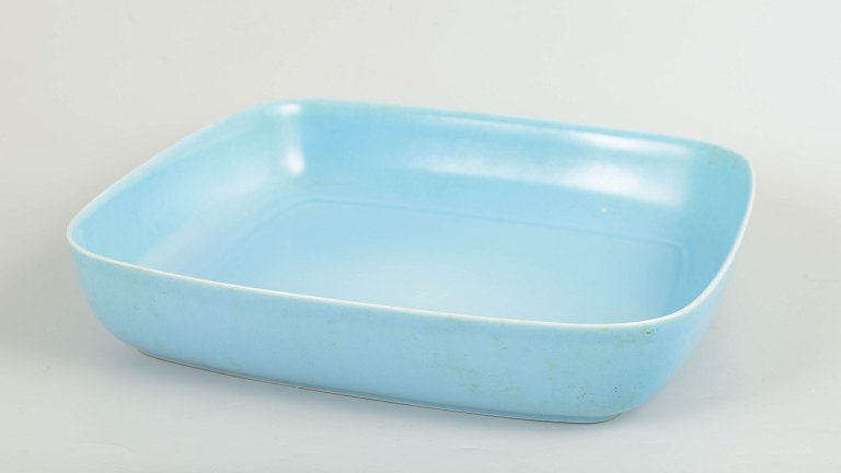 Höganäs Keramik, large bowl in turquoise glaze.