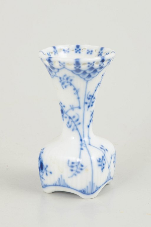 Royal Copenhagen Blue Fluted Full Lace small vase.