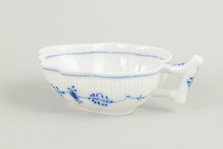 Royal Copenhagen Blue Fluted Plain Leaf Dish w handle.