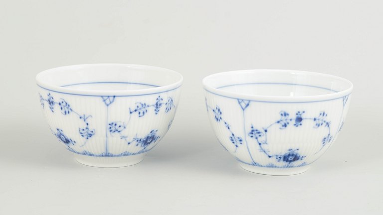 Royal Copenhagen Blue Fluted Plain set of two bowls.
