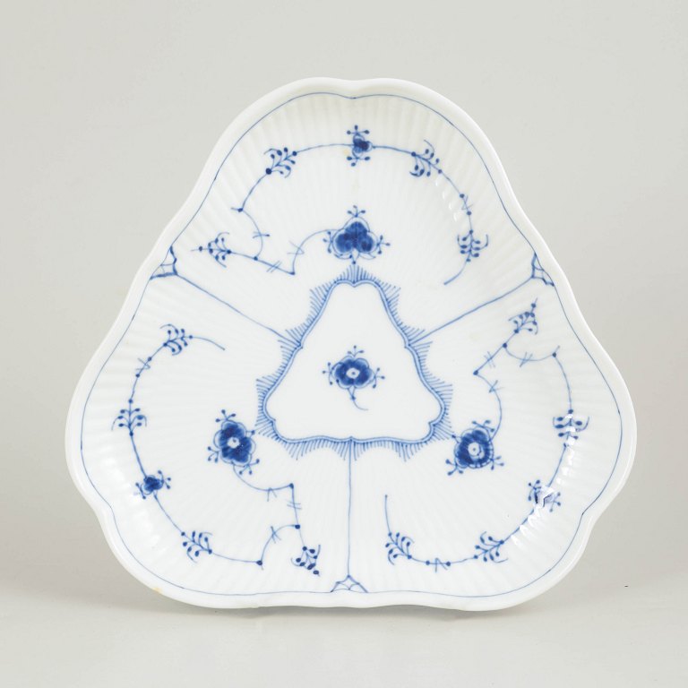 Royal Copenhagen Blue Fluted Plain triangular tray.