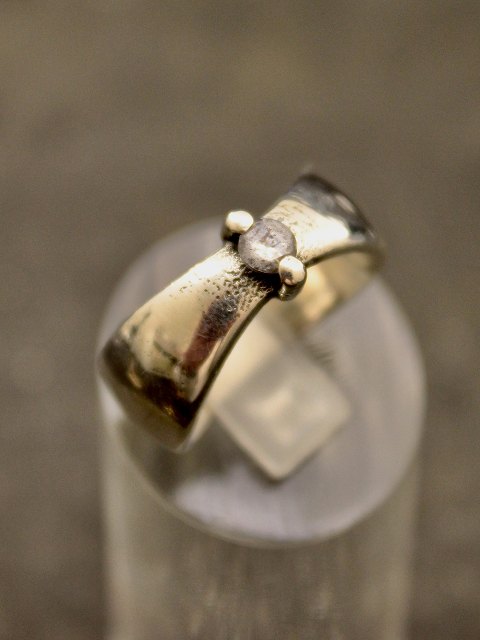 Sterling silver ring with clear stone