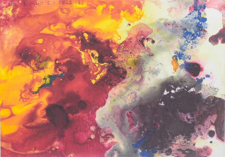Gerhard Richter, colour print, well listed German artist.