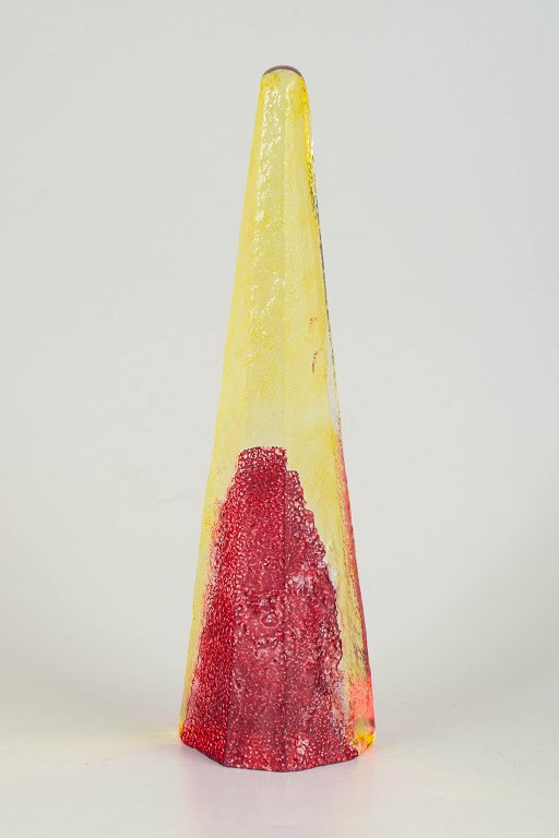 Björn Hultqvist for Bergdala, unique art glass object.