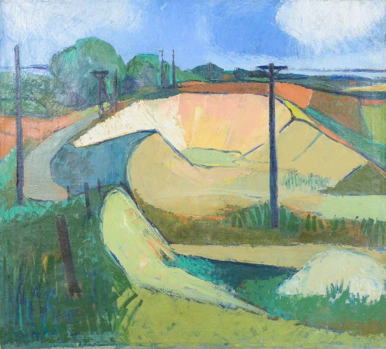 Danish artist, early modernism, oil on canvas.
