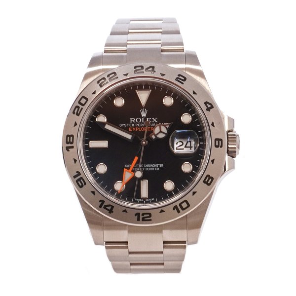 Rolex Explorer II 216570 year 2021 with black dial. With box and papers dated 25.04.21. D: 42mm