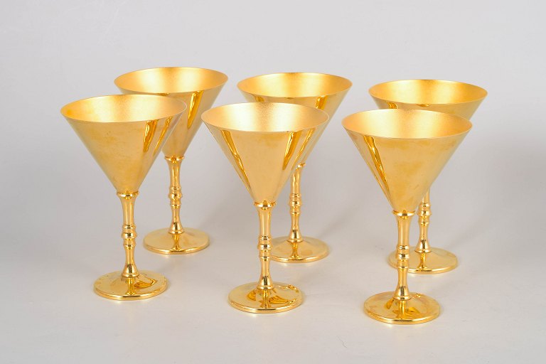 Pierre Forsell for Skultuna, set of six wine glasses.
