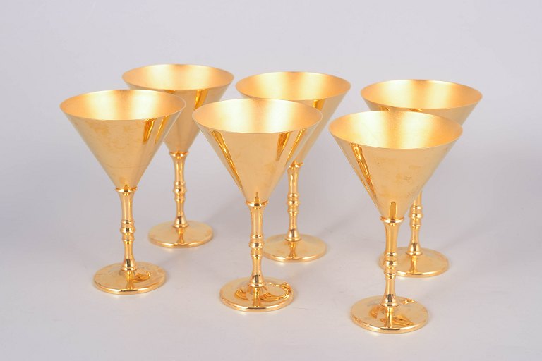 Pierre Forsell for Skultuna, set of six wine glasses.