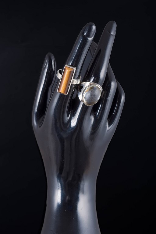 Gfab Sweden, set of two silver rings.