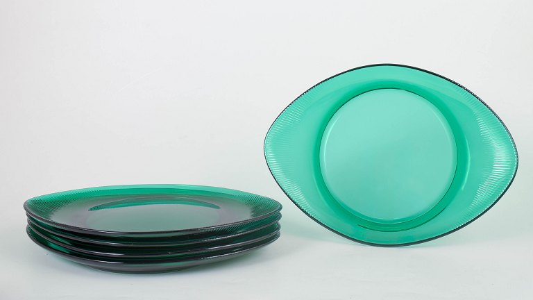 Kjell Blomberg for Gullaskruf, set of five seafood plates.