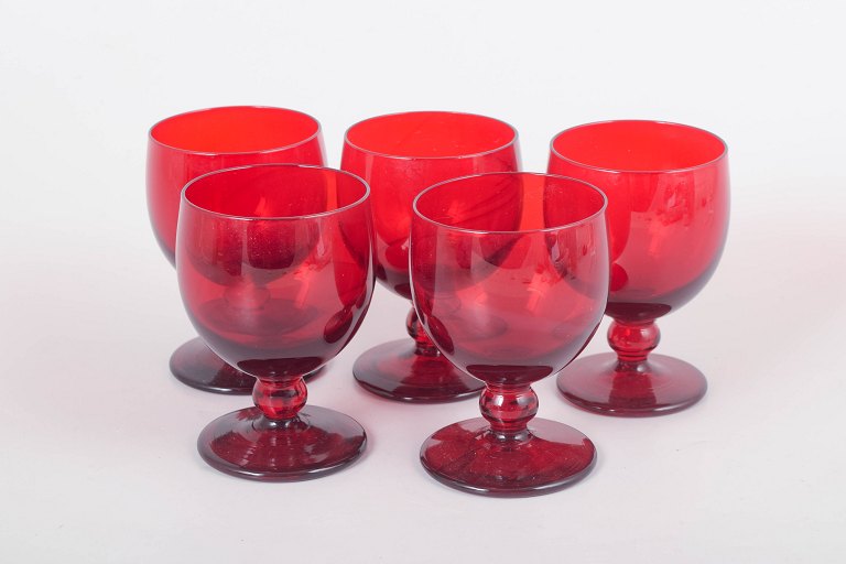Monica Bratt for Reijmyre, set of five glasses.