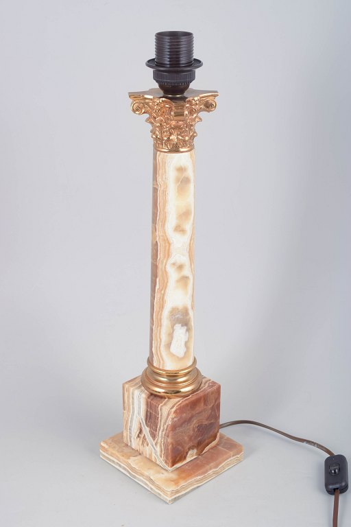 Large Italian alabaster table lamp.